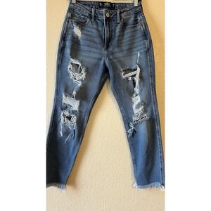 HOLLISTER CURVY HIGH-RISE MOM JEANS SZ: 27                  A0019